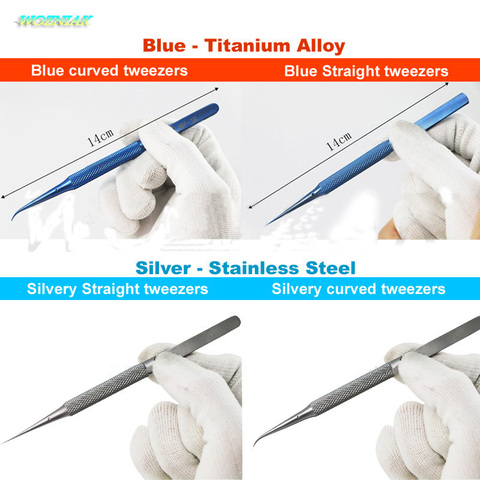 Wozniak Best tweezers Titanium alloy stainless steel Repair Strong fingerprint forceps Precise Acid-fast Anticorrosive Fly line ► Photo 1/5