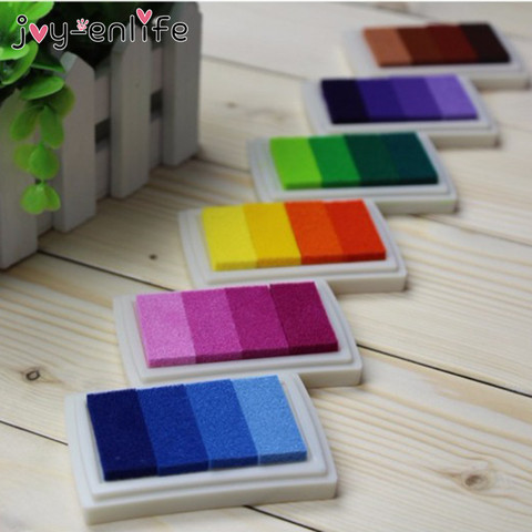 1PCS 6style Inkpad Ink stamp pad Colorful Cartoon Craft Inkpad set for DIY funny work Fingerprint Scrapbooking Accessories ► Photo 1/5