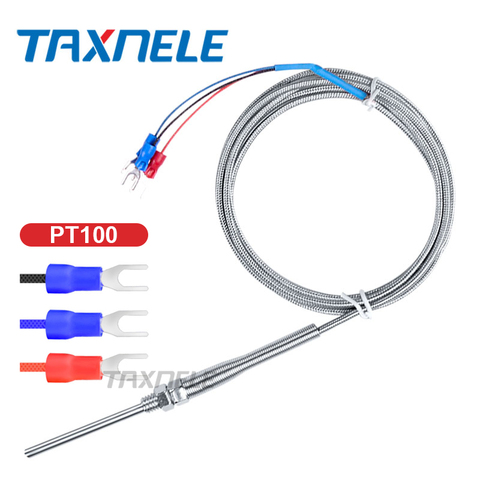2M Stainless Steel RTD PT100 Temperature Sensor Probe Thermal Thermocouple Tester Detector M8 Thread Industrial Sensor ► Photo 1/6