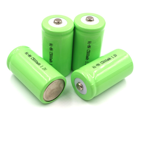 C 5000mAh 4 pieces 5.0Ah Rechargeable Battery NI-MH Rechargeable Batteria Batteries Camera toy clock flashlight Remote control ► Photo 1/6