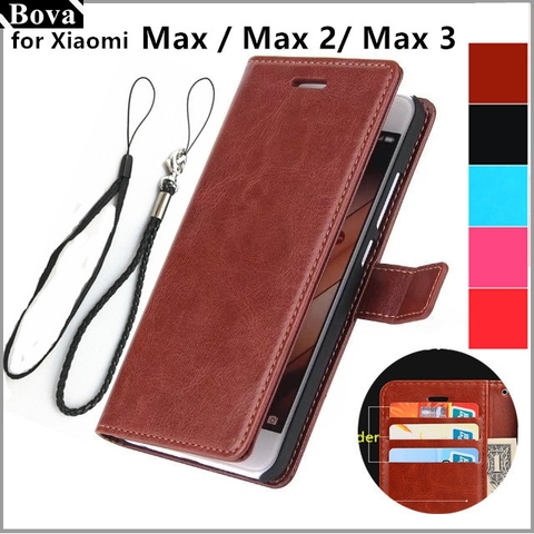 Fundas Xiaomi Max 6.44 inch card holder cover case for Xiaomi Mi Max 2 3 Pu leather phone case ultra thin wallet flip cover ► Photo 1/6