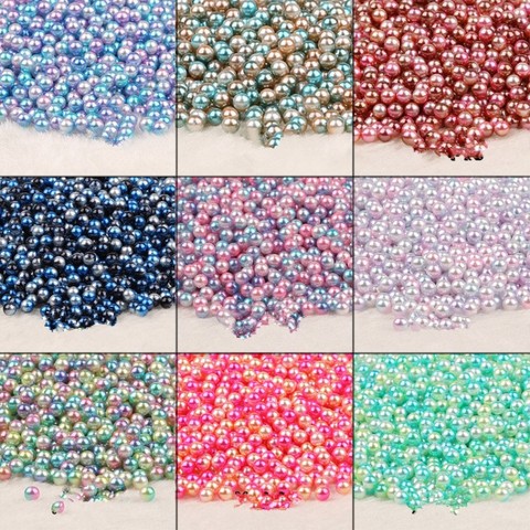 FISHWAVES 4/6/8/10mm ABS Imitation Pearls Round No Holes Loose Beads Mixed Size Colors For DIY Jewelry Making Supply 270pcs/Lot ► Photo 1/6