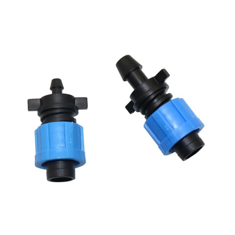 6mm To 16mm 10mm To 16mm Lock Offtake Drip Irrigation Pipe Connectors Garden Water Drip Tape Lock Nut Connection Fittings 5 Pcs ► Photo 1/5