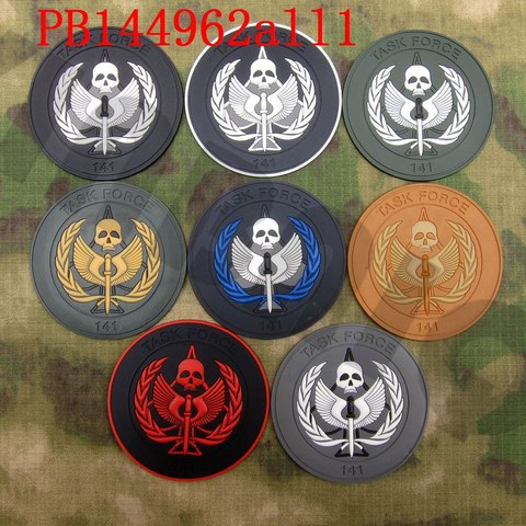 3D PVC patch 10CM Black Ops TASK FORCE 141 Rubber patch ► Photo 1/3