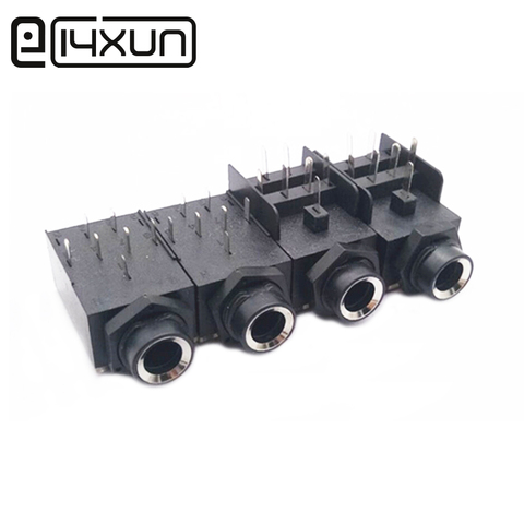 EClyxun 2PCS 6.35MM 7Pin Headphone jack Stereo Headphone Socket DIP Video Audio Speaker Socket  ► Photo 1/1
