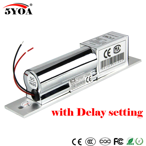 Electric Bolt Lock Low Temperature Delay Setting DC 12V Stainless Steel Heavy-duty Fail-Safe Drop Door Access Control Security ► Photo 1/6