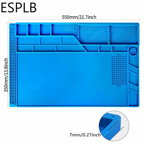 Heat Resistant Insulation Repair Pad Soft Silicon Work Pad Hot Air Gun Station Mat Mobile Phone BGA PCB Soldering Repair Tool ► Photo 1/6