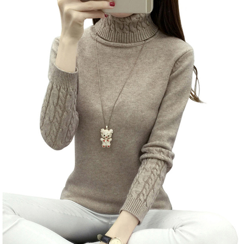 Thick Warm Women Turtleneck 2022 Winter Women Sweaters And Pullovers Knit Long Sleeve Cashmere Sweater Female Jumper ► Photo 1/6