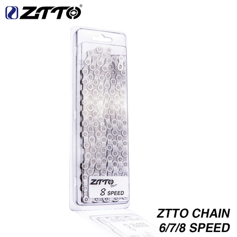 ZTTO MTB 8 Speed Chain 8s Mountain Bike Road Bicycle Parts High Quality Durable Chain 6 7 8 18 21 24 Speed S for Parts K7 System ► Photo 1/6