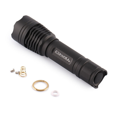 Convoy M1  flashlight host ,include OP reflector,head O ring,glass,spring,etc ► Photo 1/6