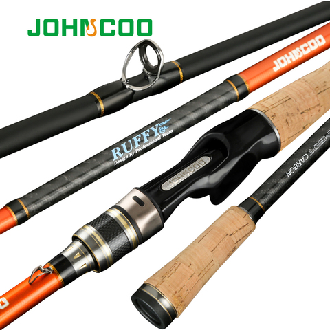 JOHNCOO Ruffy Spinning Fishing rod with Fuji guides 1.98m 2.1m 2.4m 2.6m Fast Action Baitcasting Fishing rod ► Photo 1/6