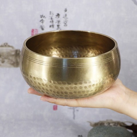 Tibetan handmade Bowl Nepal Singing Bowl Ritual Music Therapy Home Decoration Tibetan Singing Bowl Religious Supplies ► Photo 1/6