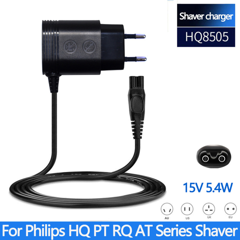 15V 5.4W EU Wall Plug AC Power Razor Adapter Charger for PHILIPS Norelco HQ8505 HQ8500 HQ560 HQ586 HQ568 HQ7740 HQ7141 HQ7142 ► Photo 1/6