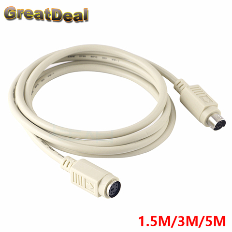 6 Pin PS2 PS/2 Male To Female Extender Cable Adapter Joiner Connector 6Pin Keyboard Mouse Extension Cable Wire HY417 ► Photo 1/5