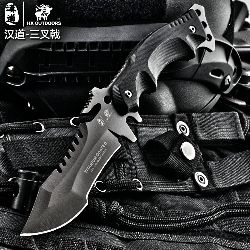 HX OUTDOORS Survival Knife Army Hunting 58hrc Hardness Straight Knives Essential tool For Self-defense Outdoor Dropshipping ► Photo 1/6