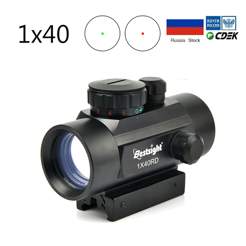 1X40 Optics Rifle scope Red Green Dot Sight Illuminated Rangefinder Hunting For Hunting Scope With 11/20mm Weaver Rail ► Photo 1/6
