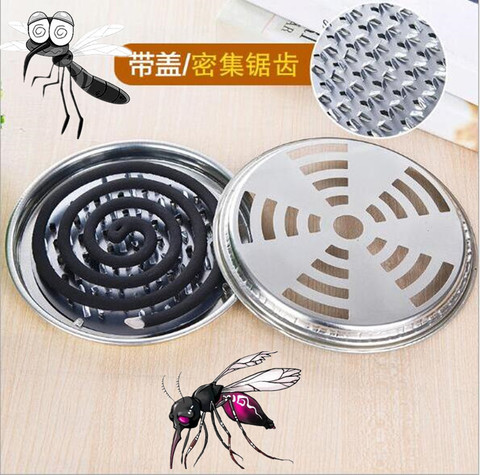 Mosquito Coils Holder Large Metal Insect Repellent Rack With Cover Mosquito Repellent Incense Plate ► Photo 1/5