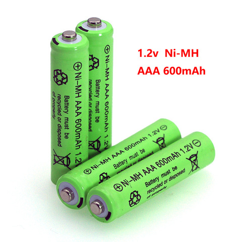 1.2v NI-MH AAA Batteries 600mAh Rechargeable nimh Battery 1.2V Ni-Mh aaa For Electric remote Control car Toy RC ues ► Photo 1/5