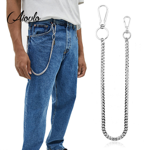 45cm Stainless Steel Punk Hip-hop Trendy Belt Waist Key Ring Trouser Chain Male Pants Chain Men Jeans Punk Wallet Chain gift ► Photo 1/6