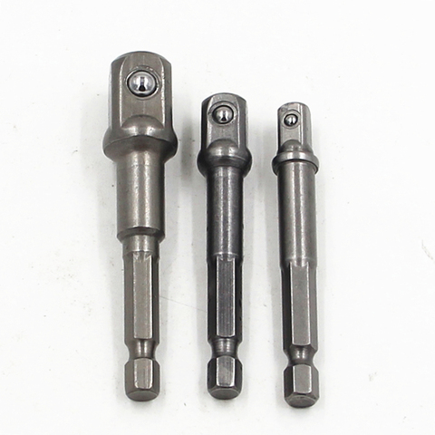 3pcs CRV Long Sleeve Connecting Head 1/2 Wind Batch Convert 3/8 1/4 Suite Angle Drill Nut Driver Extension Rod Metalworking ► Photo 1/3