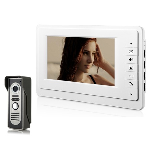 SmartYIBA Video Door Intercom 7''Inch Wired Video Door Phone Visual Video Intercom Doorbell Monitor Camera Kit For Home Security ► Photo 1/5