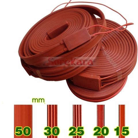 12V DC 15x1500mm 115W Waterproof Flexible Silicone Rubber Heater Heating Belt Unfreezer for Pipeline Electrical Wires ► Photo 1/3