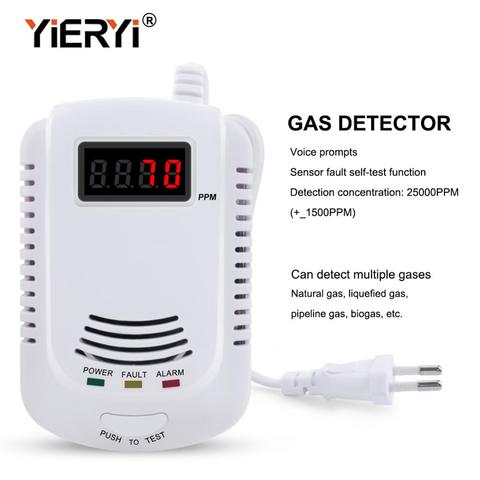 yieryi Home Standalone Plug-In Combustible Gas Detector LPG LNG Coal Natural Gas Leak Alarm Sensor Voice Warning Alarm Sensor ► Photo 1/6
