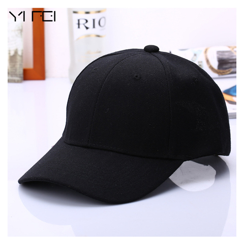 2022 Black Cap Solid Color Baseball Cap Snapback Caps Casquette Hats Fitted Casual Gorras Hip Hop Dad Hats For Men Women Unisex ► Photo 1/6