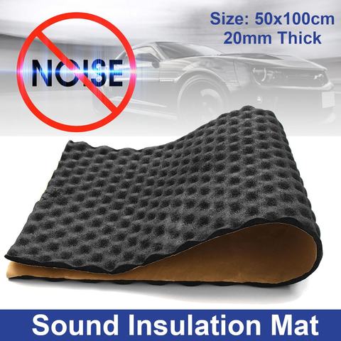 50*100cm 20mm Car Sound Hot Deadener Mat Noise Proof Bonnet Insulation Deadening Hood Engine Firewall Heat Foam Cotton Sticker ► Photo 1/6