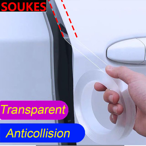 Car Transparent Protection Door Sill Plate Crash Sticker For Skoda Octavia A5 A7 Kodiaq Superb 2 Rapid Fabia 1 Porsche Cayenne ► Photo 1/6