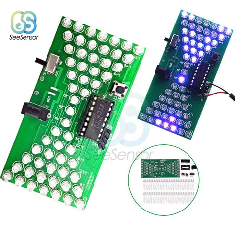 5V LED Electronic Hourglass DIY Kit Speed Adjustable Electronic DIY Kits LED Lamps Double Layer PCB Board Module ► Photo 1/6
