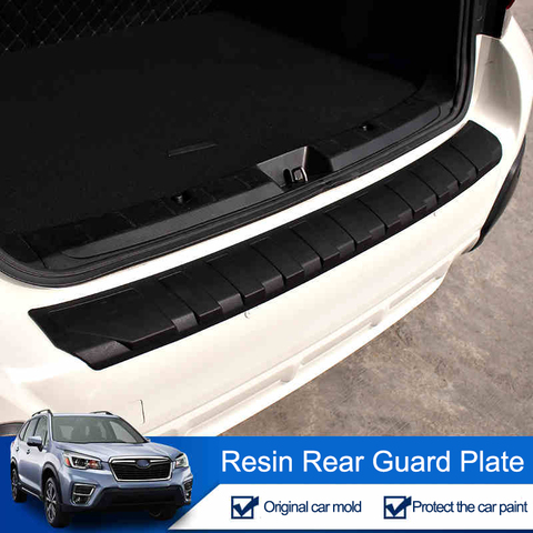 QHCP Resin Trunk Trim Guard Plate Rear Bumper Protector Tail Strips Cover For Subaru Forester XV Outback 2013-2022 Car Styling ► Photo 1/5