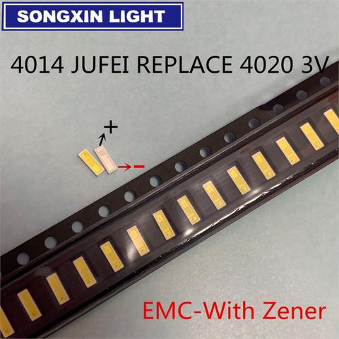 250PCS 4014 Replace 4020 SMD LED Beads Cold white 0.5W 1W 3V 6V 150mA For TV/LCD Backlight LED Backlight High Power LED ► Photo 1/1