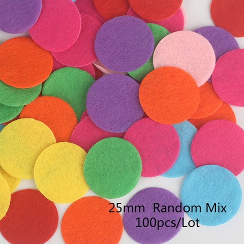 100pcs 15/20/25/30mm Round Mixed Color Felt Fabric Pads Cloth Disc DIY Sewing Clothing Decoration Accessories ► Photo 1/4