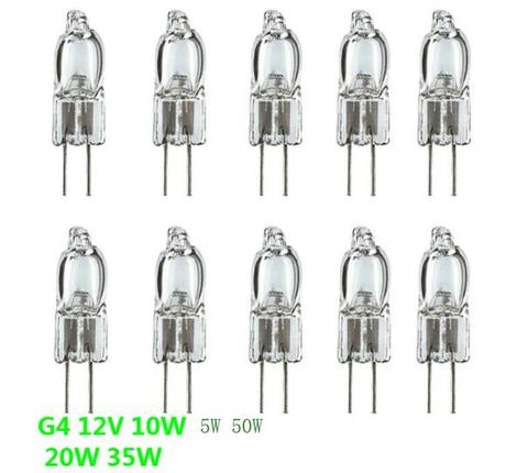 10pcs Ultra low price G4 12V 20w halogen lamp G4 12V 5W / 10W / 15W  / 35W / 50W bulb inserted beads crystal lamp halogen bulb ► Photo 1/1