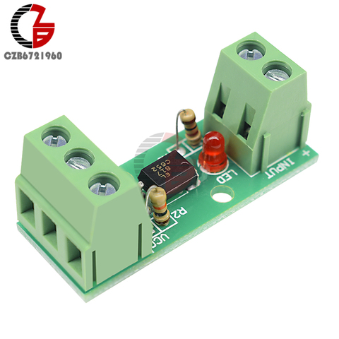 12V 1 Channel Optocoupler Isolation Module Isolated Board No Din Rail Holder PLC Processors 80KHz PC817 EL817 ► Photo 1/6