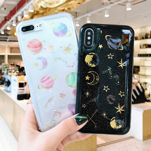 Glitter universe planet soft case For Xiaomi redmi note 7 cover For Xiaomi xiomi Redmi note7 pro For Xiaomi Mi 9 Mi 8 Lite 6A ► Photo 1/6