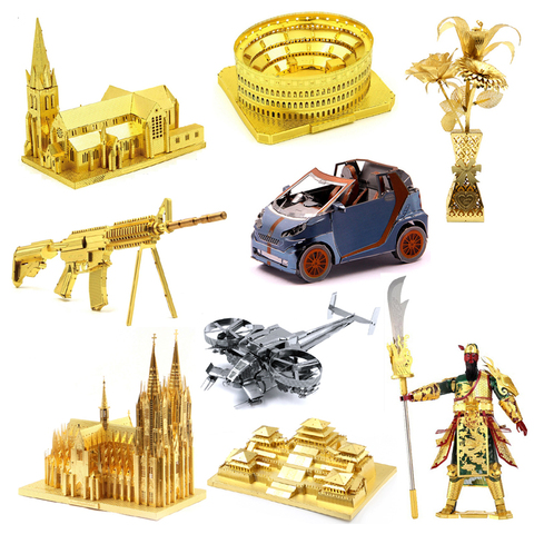 Microworld 3D metal Puzzle Avatar Scorpion helicopter car boat building model DIY laser cutting Jigsaw puzzle Toys for adults ► Photo 1/6