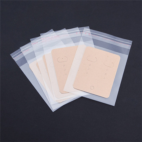 20pcs/lot Earrings Packing Bag (opp+paper) Jewelry Packaging Card Pouches Ear Jewelry Display Bags Packaging ► Photo 1/3