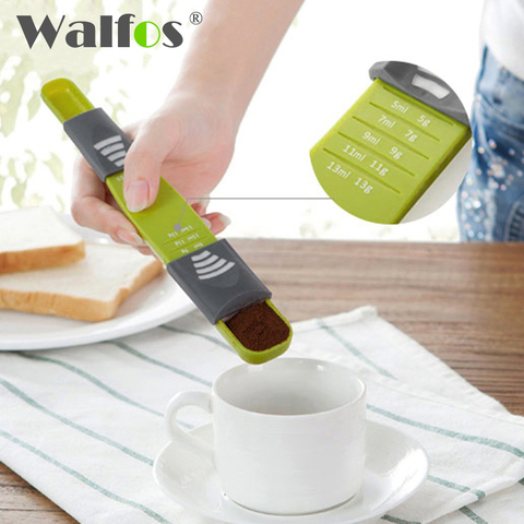 WALFOS measure cup Double End Eight Stalls Adjustable Scale Measuring Spoons Metering Spoon baking tool Kitchen accessories ► Photo 1/6