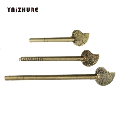 Copper Straight Lock Bolt Chinese Furniture Hardware Brass Locking Closure Pin Cabinet Door Trunk Box Latch Copper ► Photo 1/5