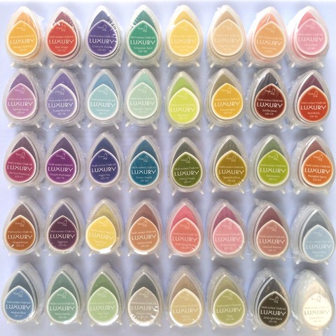 40 colors High quality Acid Free matt craft ink pad Rubber Stamp partner vintage decor Premium Pigment Chalk Water Drop Inkpads ► Photo 1/2