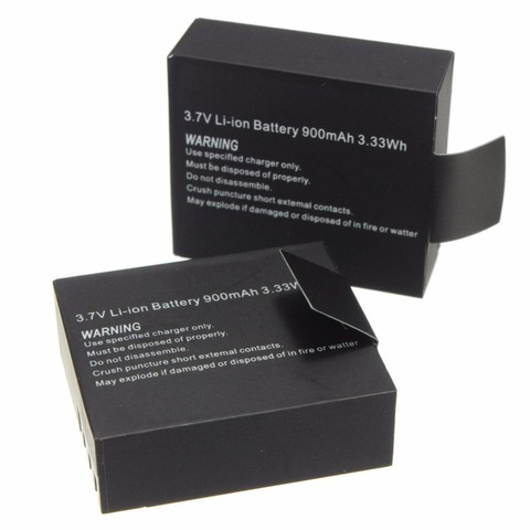 2Pcs/Set 3.7V 900mAh Rechargable Li-ion Battery For SJ4000 WiFi SJ5000 WiFi SJ6000 WIFi M10 SJ5000x Sport Action Camera DV ► Photo 1/6