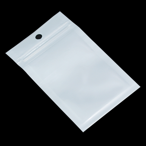 Retail White/Clear Self Seal Zipper Plastic Retail Packaging Pack Poly Bag Ziplock Zip Lock Storage Bag Package Hang Hole ► Photo 1/6
