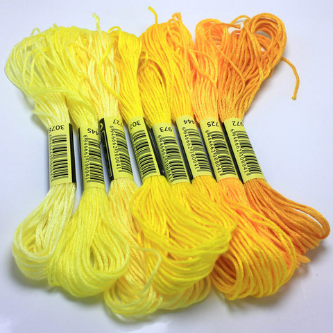 Cross Stitch thread The Unique Style 8 Cross Stitch Cotton Embroidery Thread Floss Sewing Skeins Craft Dofferent Gradient Color ► Photo 1/2