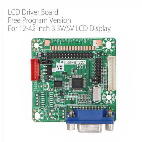 Free Program Verison MT516-B General LVDS LCD Driver Board VGA for 12-42 inch LCD Monitor Panel Jump Cap DC 5V IN 3.3V/5V ► Photo 1/6