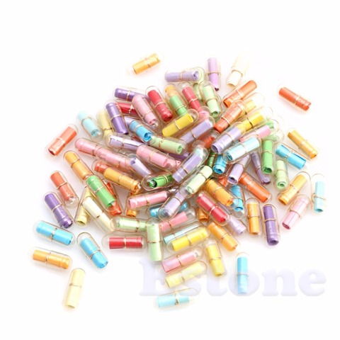 100Pcs Message in a Bottle Message Capsule Letter Cute Love Clear Pill Gift ► Photo 1/6