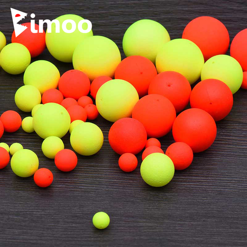 Bimoo 100PCS Foam Floats Ball Beads Pompano Float Bottom Rig Rigging Material for Saltwater Freshwater Fishing Fake Bait ► Photo 1/4
