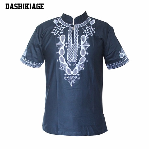Dashikiage Dashiki Men Shirt African Haute Tribal Blouse Embroidered Ankara T-shirt ► Photo 1/6