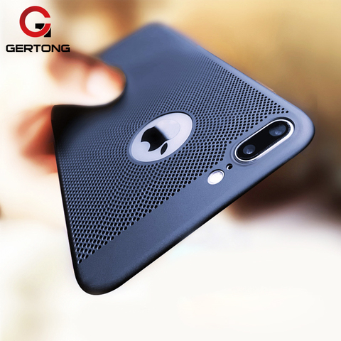 Heat Dissipation Breathable Case For iPhone XS Max XR X 7 8 Plus Ultra Slim Hard PC Cover For iPhone 6 6s Plus 5 5S SE Coque ► Photo 1/6